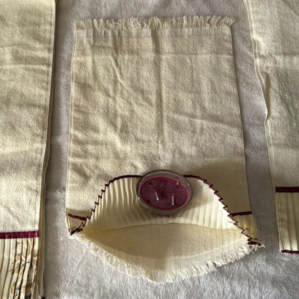 3 piece decorative bath towel set